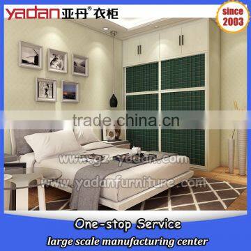 European design simple style bedroom closet design sliding door wardrobe