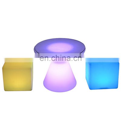 light up cube furniture remote control lighting 40cm cube chair plastic cube stool sedia quadrata