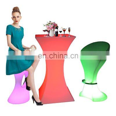 light chair /LED Lighting Plastic Bar Chair Stool Multi Color Changing Luminous Party Tables and Chairs LED Furniture