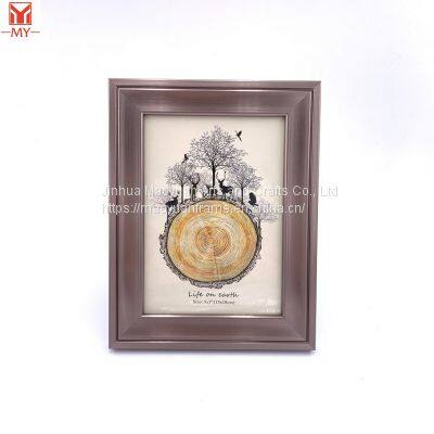 Wholesale PS Plastic Photo Frame Glossy Metallic Photo Frame Table Stand Photo Frame Home Decorative Picture Frame photo-2