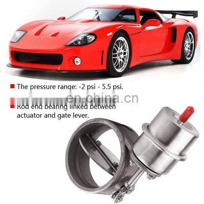 2.5in 63mm Car Exhaust Control Valve Boost Vacuum Activated Exhaust Cutout/Dump Air Vent Outlet Fit for E30 Silver photo-3