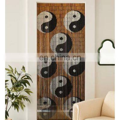 High Quality Bamboo Beaded Door Curtain Vintage beaded painted door curtain Wholesale in Bulk