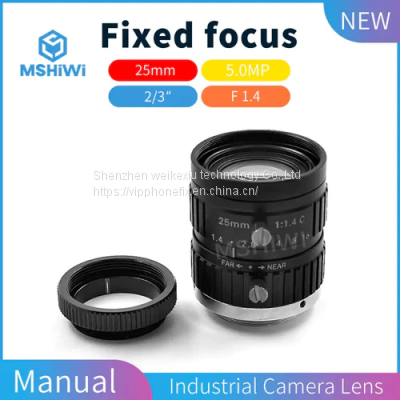 5MP F1.4 Manual Iris 25mm Prime Lens 2/3