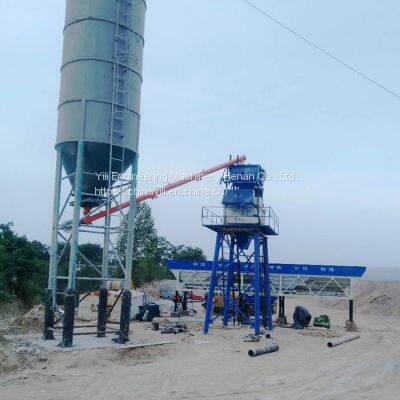 compact hzs50 concrete mixer plant with fixed hopper concrete batching plant