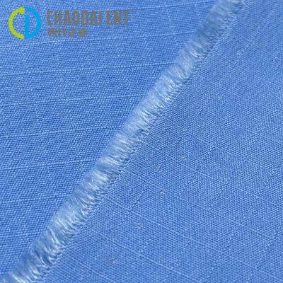 Stretchy Plaid 47%Nylon+48%Cotton+5%Sp 220gsm Woven Canvas Fabric for Workwear photo-2