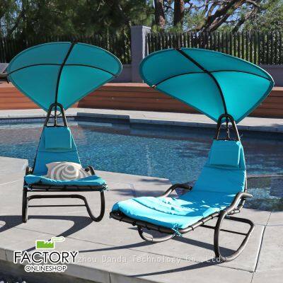Blue Color Outdoor Modern Design Rocking Chair Indoor/Outdoor Leisure Swing Hanging Chair