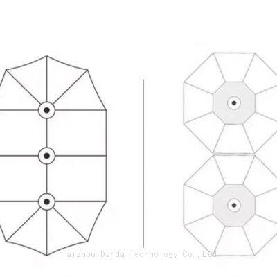 Outdoor Parasol Big Size 3 Head Steel Umbrella photo-2