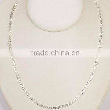 Sterling silver 925 Italian 3mm Curb Chain Necklace