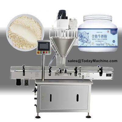 Automatic Vacuum Feeding Cocoa Powder Soy Milk Powder Jar Filling Machine