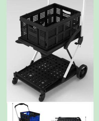 PP Mateial Plastic Heavy Duty Tub Cart Tool Hand Trolley 03 photo-4