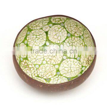 High quality best selling eco friendly lacquer eggshell inlay coconut bowl from Viet Nam