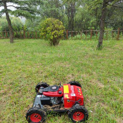 Agriculture Gasoline Powered Walking Speed 0~6Km/H Remote Operated Grass Cutter photo-3