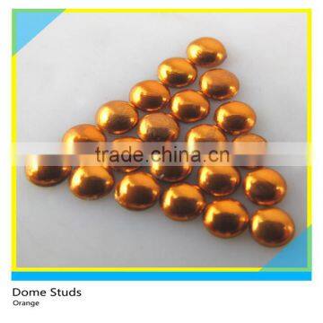 Orange Fatback Dome Shape Studs Hot Fix Half Round Heat Studs