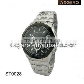 Japan movement stainless steel chain wrist vogue watch for men