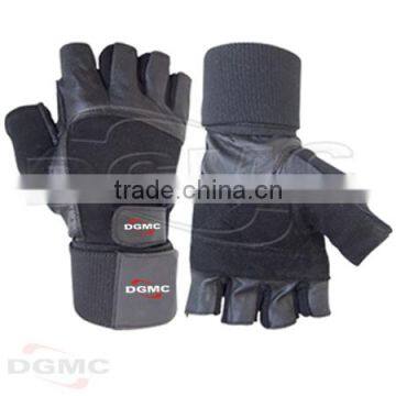 Custom logo weight lifting gloves with neoprene wraps