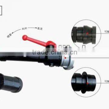 Wide water curtain fire hose nozzle