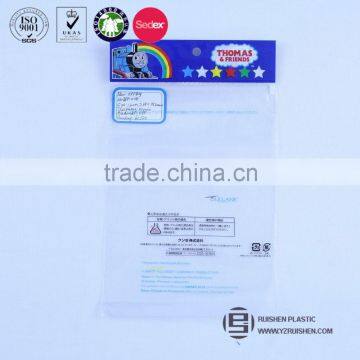 Transparent Resealable Bopp Bag Head Printing Hang Hole