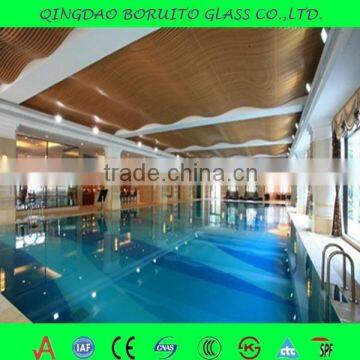 10mm tempered laminated safety glass for swimming pool