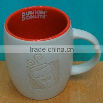 Newest promotional gifts of Laser engraved ceramic mug cup