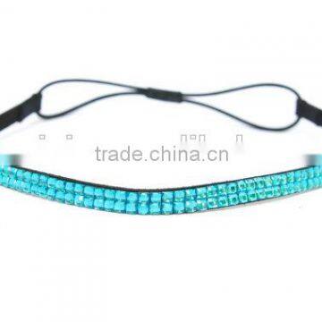 Bling Bling rhinestone Stretch Headband 2-Row Head Elastic Hair Band for Girls