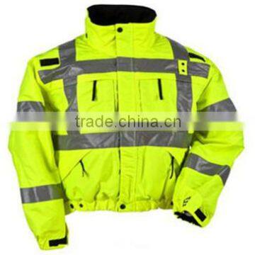 Workwear industrial hi-vis Fluorescent yellow padded bomber