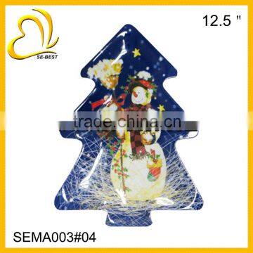 Christmas Tree Shape Melamine Plate, Tree Shape Plate