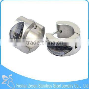 ZS13057 New design charming stainless steel hoop earrings rhinestone earring wholesale