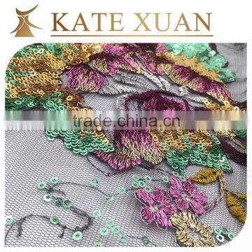 Indian Beaded Tulle Embroidery Bridal Laces Fabrics photo-5