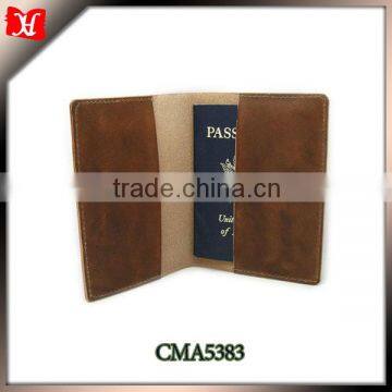 2014 Top grain leather travel passport holder for sale