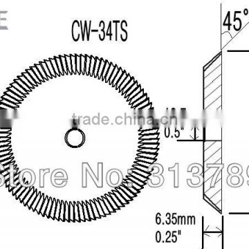 plain milling cutter HPC Key milling Cutter CW-34TS HSS cutters for HPC Premier and Power Speedex key duplicator