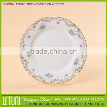 ceramic plate with custom design edge