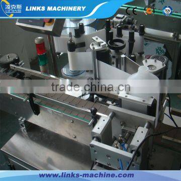 Automatic plastic bottle double sides adhesive labeling machine