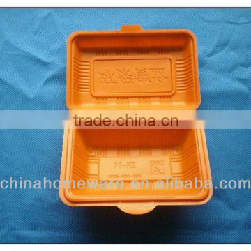 Disposable plastic fast food container