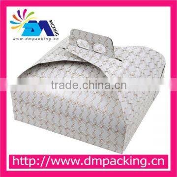 paper cardboard birthday cake box with handle