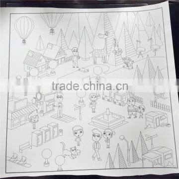 OEM Cartoon Graffiti 1.52x30m,children Use Erasable Whiteboard Film photo-3