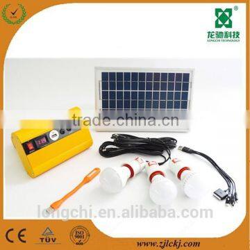 New product : small solar system 5w12v solar panel system with USB mini. light