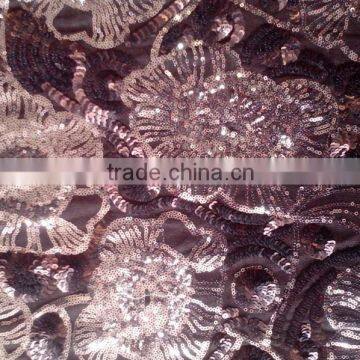 High Quality Sequins French Lace Fabric photo-3