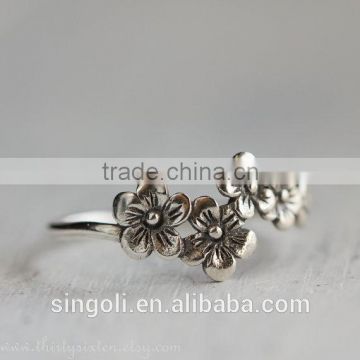 Sterling Silver jewelry Cherry Blossom Flower Ring