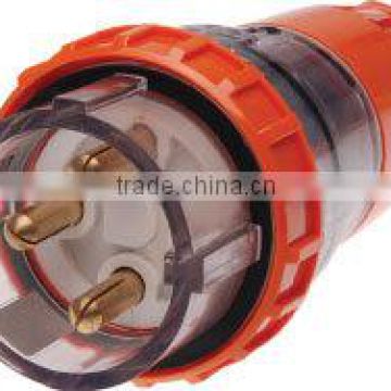 Three Phase 3 Round Pin Straight Plug 10A