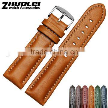 2015 New Arrival 20|22mm High Quality Genuine Cowhide Leather Bracelet With Pin Buckle Wholesale 3pcs photo-3