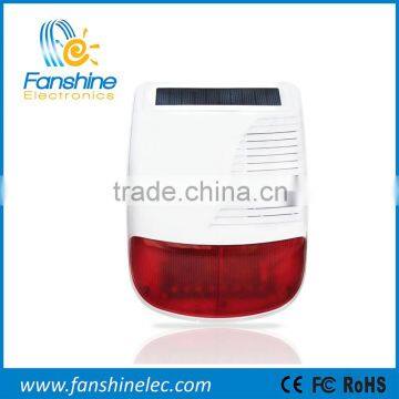 Fanshine Wireless Alarm Outdoor Multi Use Solar Power Siren 433Mhz