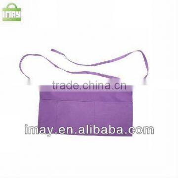 Purple poly cotton half waist apron