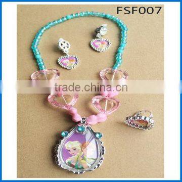 Yiwu Marketing Wholesale Children's Decoration Elsa Anna Princess Suit With Ball Chains