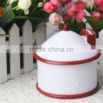 Plastic Pvc House Shape Coin Bank With Lock for Kids photo-5