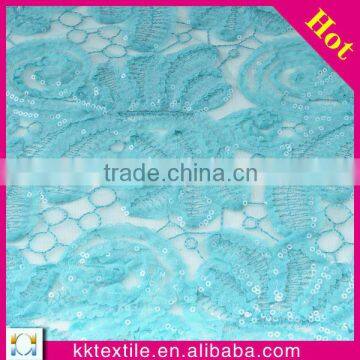 manufacturer chiffon sequin shiny guipure embroidery lace for wedding dress