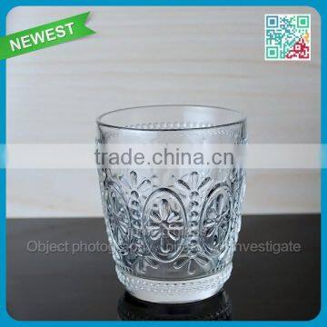 2015 Newest OEM shot glass tea cup creative drinking glass cup with embossed logo