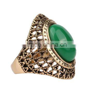 Cheapest Price Less Than 1 Dollar Zinc Alloy Metal Gold Plated Ring With Gemstone photo-4