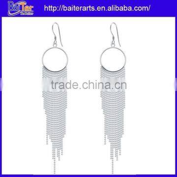 Alibaba Fashion Jewelry 925 Sterling Silver White Chandelier Earrings