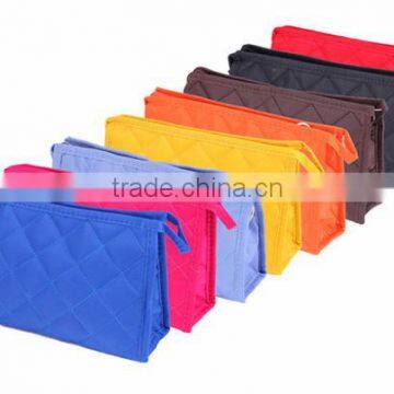 Pink Nylon Gridding Rectangle With Zipper Closure Makeup Pouch/Bag/Case Cosmetic Tool photo-6