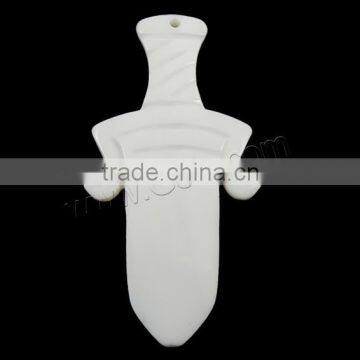 White Dagger Natural Freshwater Shell Pendants